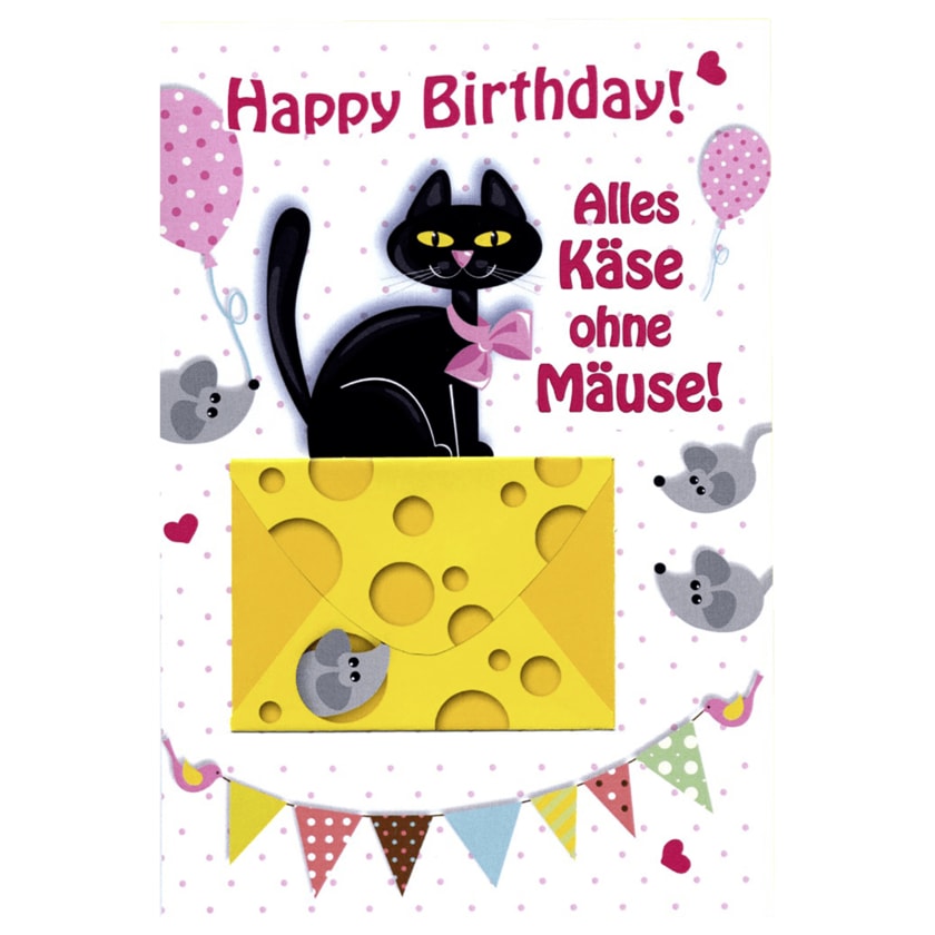 Vivess Geldkarte Geburtstag Katze